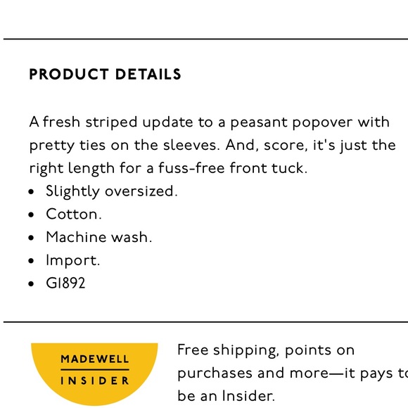 Madewell Striped Tie-Sleeve Popover Top - Picture 12 of 13